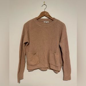 Madewell Size Small Pink Patch Pocket Pullover Sweater